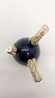 Lot 119 - A pair of Limoges enamel vases