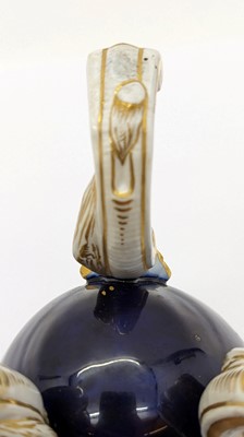 Lot 119 - A pair of Limoges enamel vases