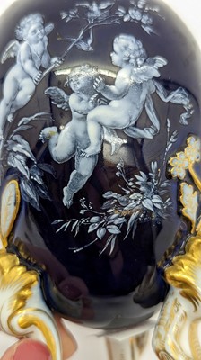 Lot 119 - A pair of Limoges enamel vases