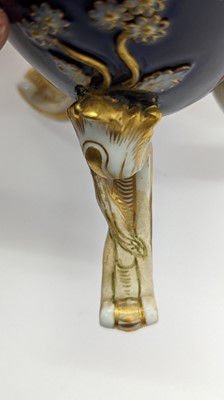Lot 119 - A pair of Limoges enamel vases