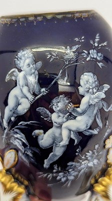 Lot 119 - A pair of Limoges enamel vases