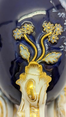 Lot 119 - A pair of Limoges enamel vases