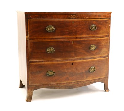 Lot 337 - A Regency mahogany bow front chest of drawers