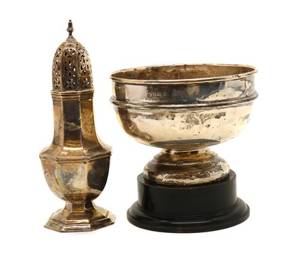 Lot 23 - A silver trophy bowl