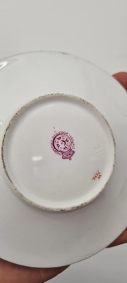Lot 211 - A Royal Worcester porcelain cup and saucer