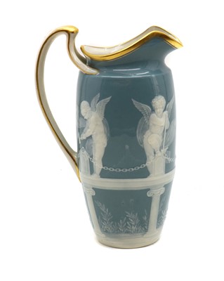 Lot 116 - A Minton pâte-sur-pâte ewer