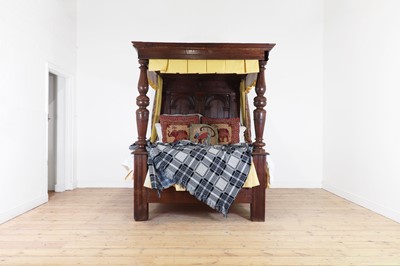 Lot 368 - An oak tester bed