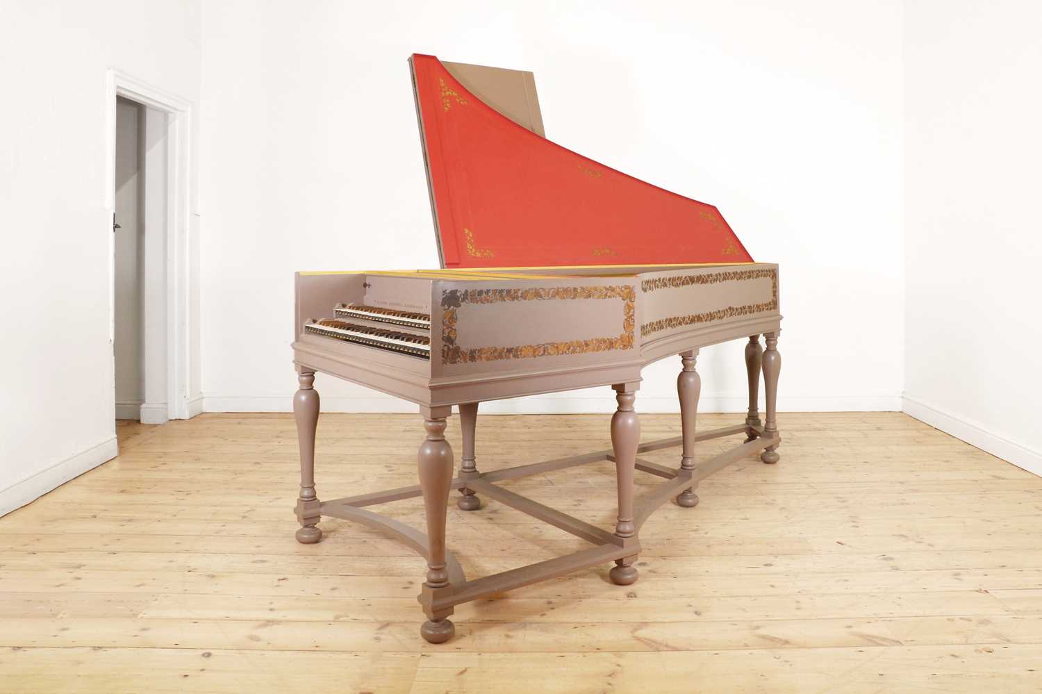 Lot 360 - A double manual harpsichord by Joop Klinkhamer of Amsterdam