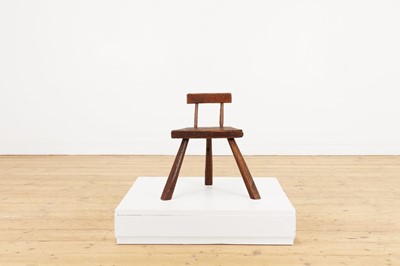 Lot 386 - A small oak stool
