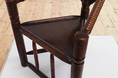 Lot 452 - A medieval-style oak turner's chair