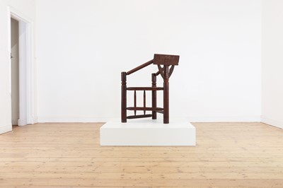 Lot 452 - A medieval-style oak turner's chair