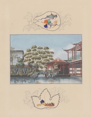 Lot 238 - A collection of four Chinese export gouache paintings