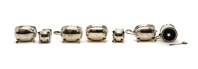 Lot 60 - Two cased silver cruet sets