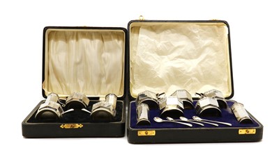 Lot 57 - A cased Mappin & Webb cruet set
