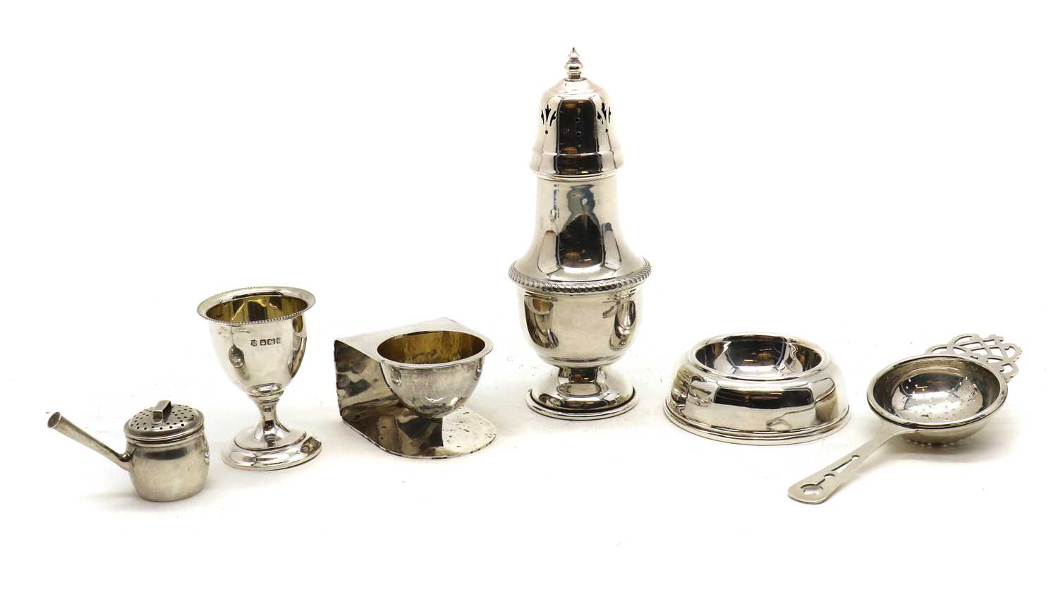 Lot 67 - A silver sugar caster