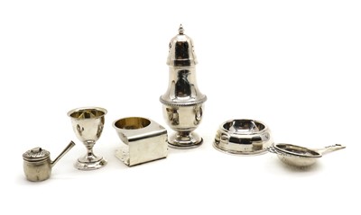 Lot 67 - A silver sugar caster