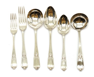 Lot 52 - A composed silver table service