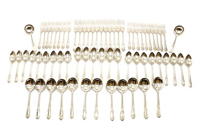 Lot 52 - A composed silver table service