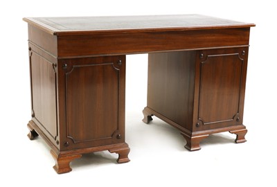 Lot 428 - A Victorian pedestal desk