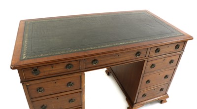 Lot 428 - A Victorian pedestal desk
