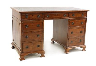 Lot 428 - A Victorian pedestal desk