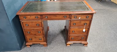 Lot 428 - A Victorian pedestal desk