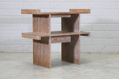 Lot 211 - An Art Deco limed oak console table