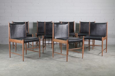Lot 314 - A set of eight beech and leather 'Cantu' chairs