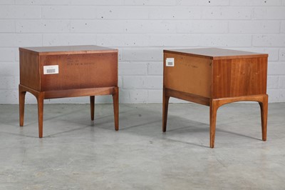 Lot 510 - A pair of walnut bedside tables