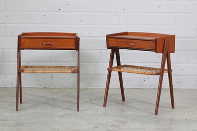 Lot 468 - A pair of Danish teak bedside tables