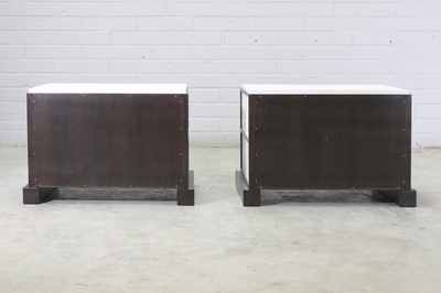 Lot 547 - A pair of contemporary oak bedside cabinets