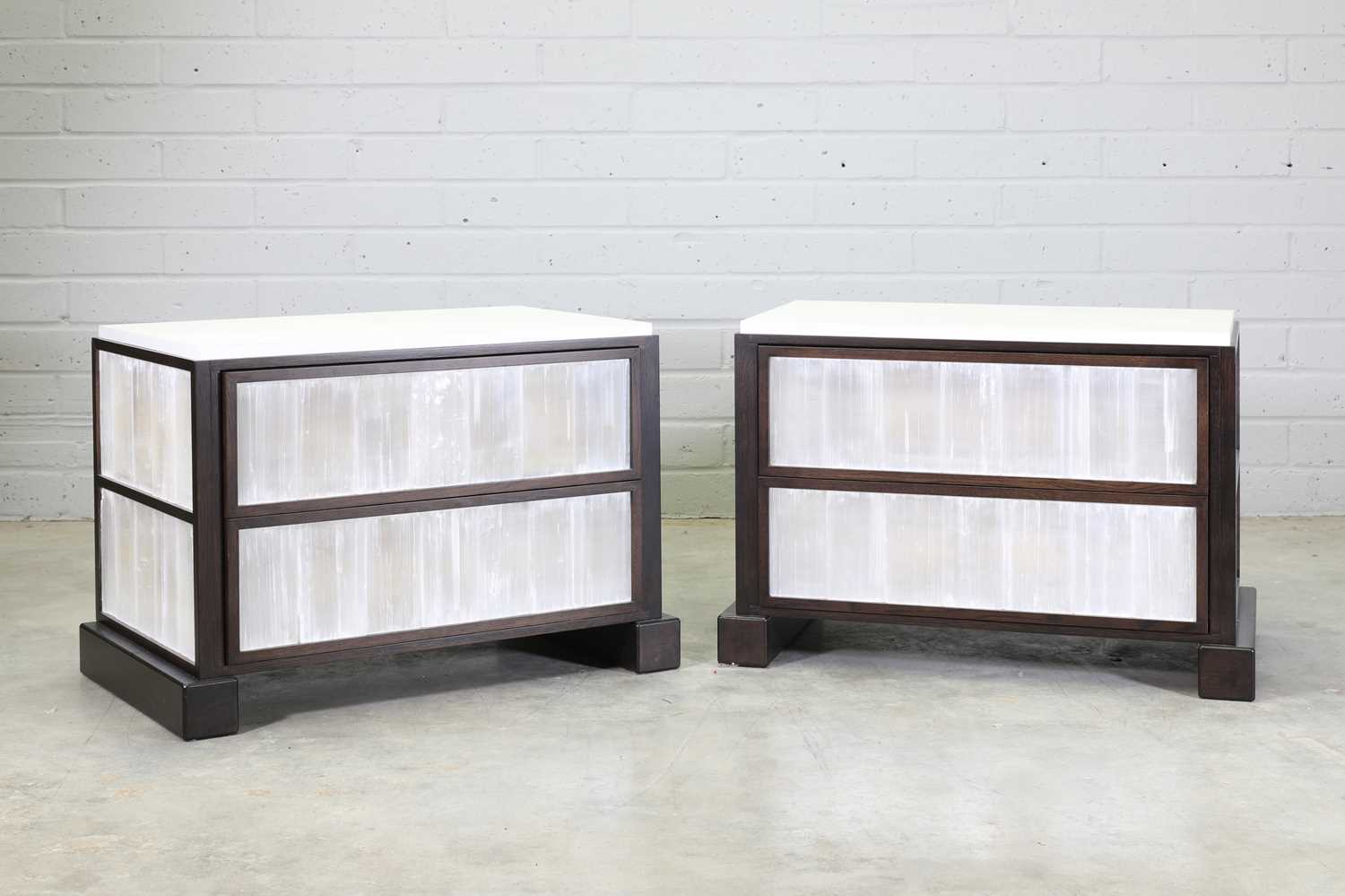 Lot 547 - A pair of contemporary oak bedside cabinets