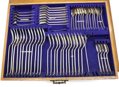 Lot 41 - A silver-plated canteen of cutlery