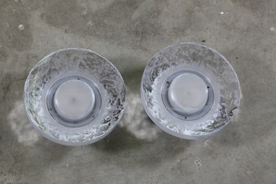 Lot 609 - A pair of French 'Retina Blanche' wall lights