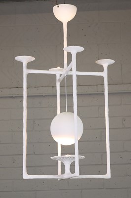 Lot 532 - A 'Pleine Lune' plaster chandelier