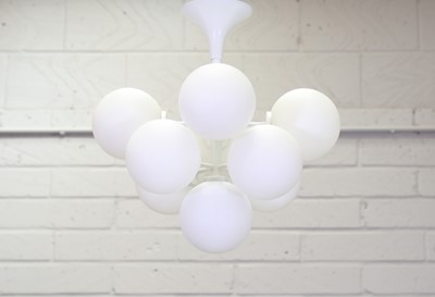 Lot 386 - An 'Atomic' white chandelier