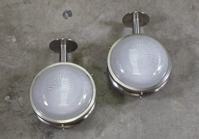 Lot 307 - A pair of 'Sigma' wall lights