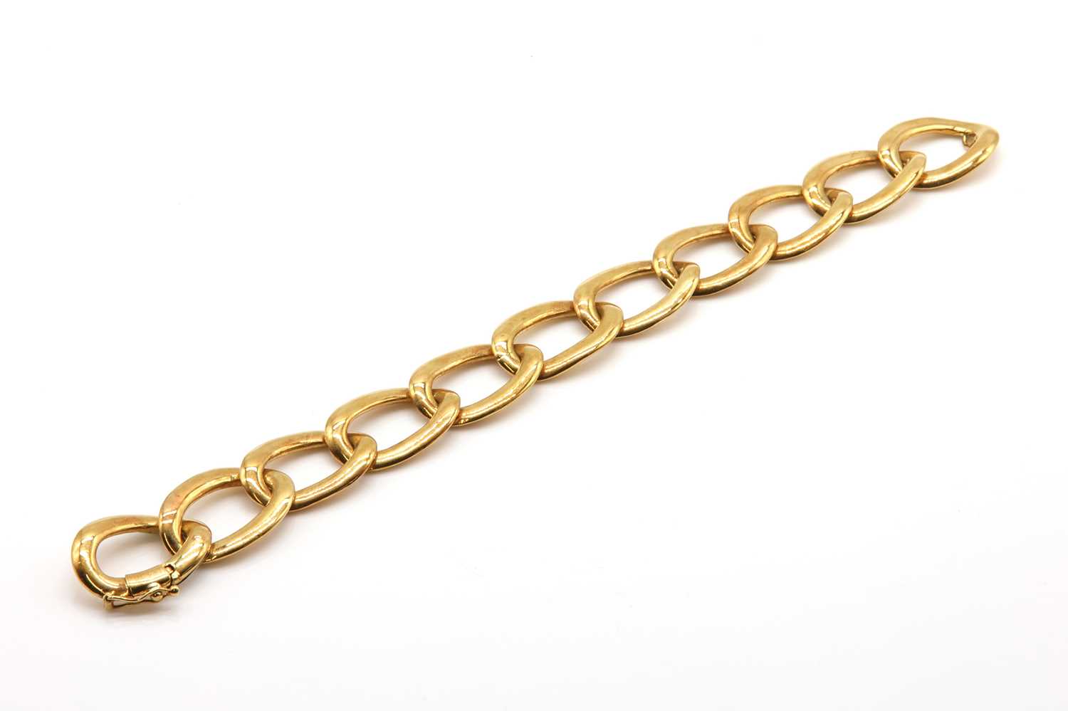 Lot 191 A cased 18ct gold Cartier bracelet c.1970,