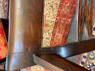 Lot 493 - A set of eight hardwood dining chairs