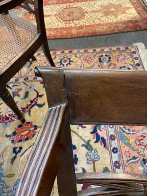 Lot 493 - A set of eight hardwood dining chairs