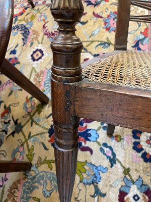Lot 493 - A set of eight hardwood dining chairs