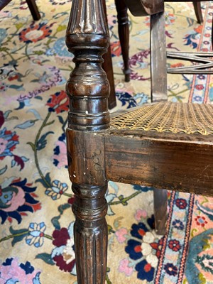 Lot 493 - A set of eight hardwood dining chairs
