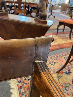 Lot 493 - A set of eight hardwood dining chairs