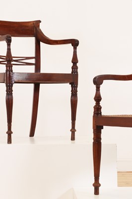 Lot 493 - A set of eight hardwood dining chairs