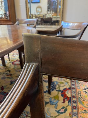 Lot 493 - A set of eight hardwood dining chairs