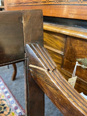 Lot 493 - A set of eight hardwood dining chairs