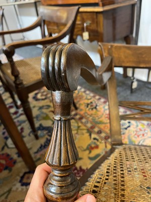 Lot 493 - A set of eight hardwood dining chairs
