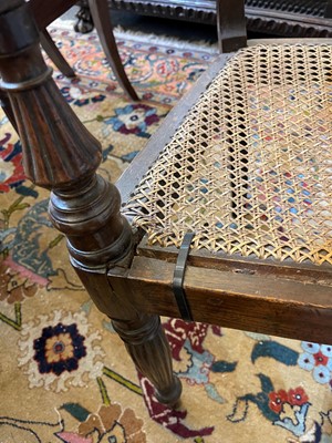 Lot 493 - A set of eight hardwood dining chairs