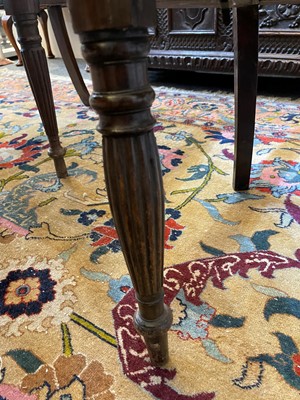 Lot 493 - A set of eight hardwood dining chairs