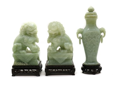 Lot 87 - A group of jade carvings